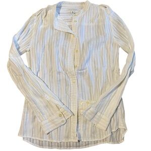 Banana Republic Womens boho white button down shirt
